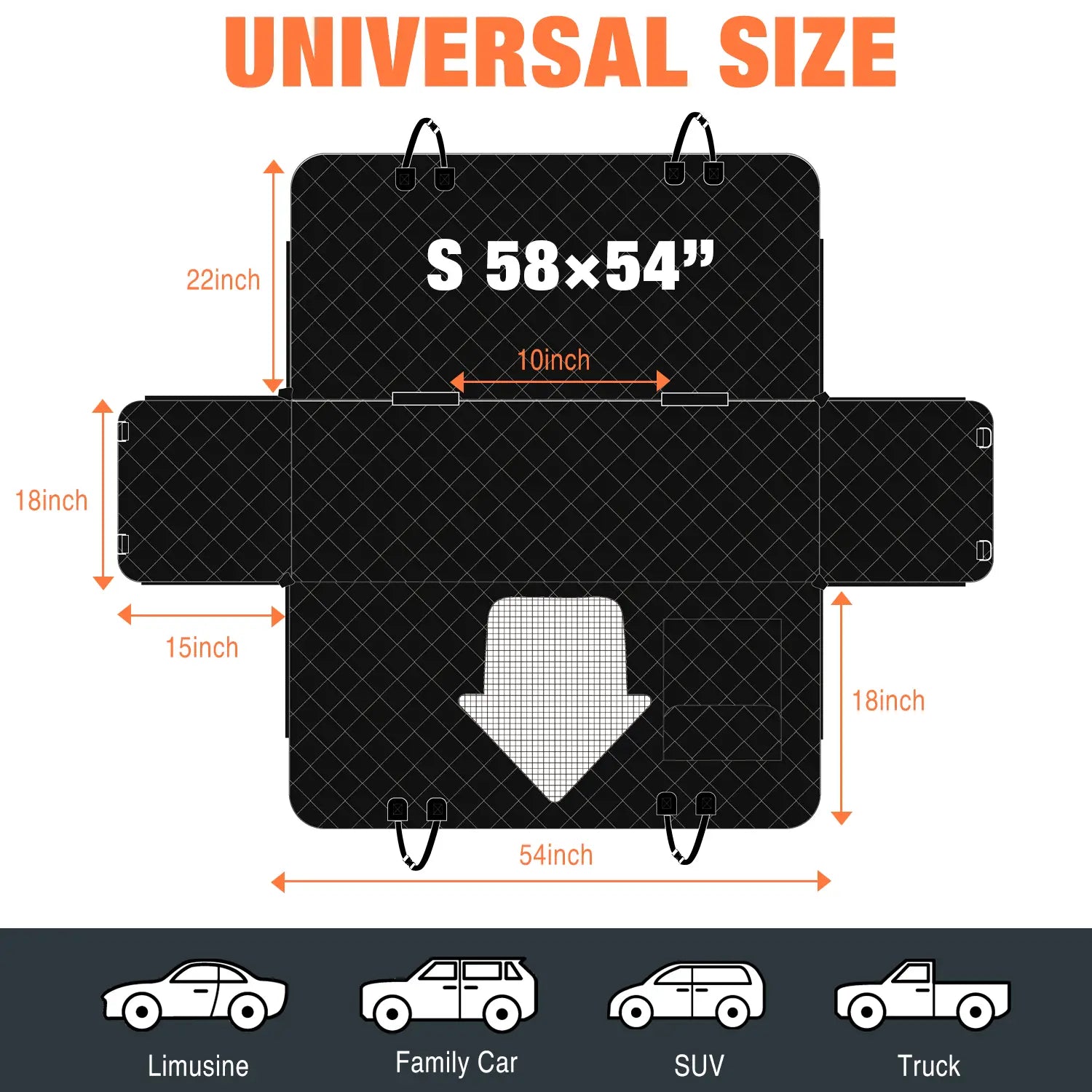 Premium Waterproof Dog Car Seat Cover for Large and Medium Breeds - Heavy-Duty, Scratchproof Protector for SUVs, Trucks, and Sedans