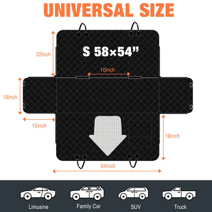 Premium Waterproof Dog Car Seat Cover for Large and Medium Breeds - Heavy-Duty, Scratchproof Protector for SUVs, Trucks, and Sedans
