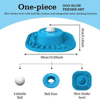 PAWLOVE Silicone Slow Feeder Lick Bowl - Rotatable Ball-In Design, Anti-Slip Wet Food Feeder for Large Medium Small Breeds (Bone Broth, Yogurt, Post-Op/Dietary Support) Pet Supplies, Lick Feeder Bowls, Silicone Slow Feeder Bowls