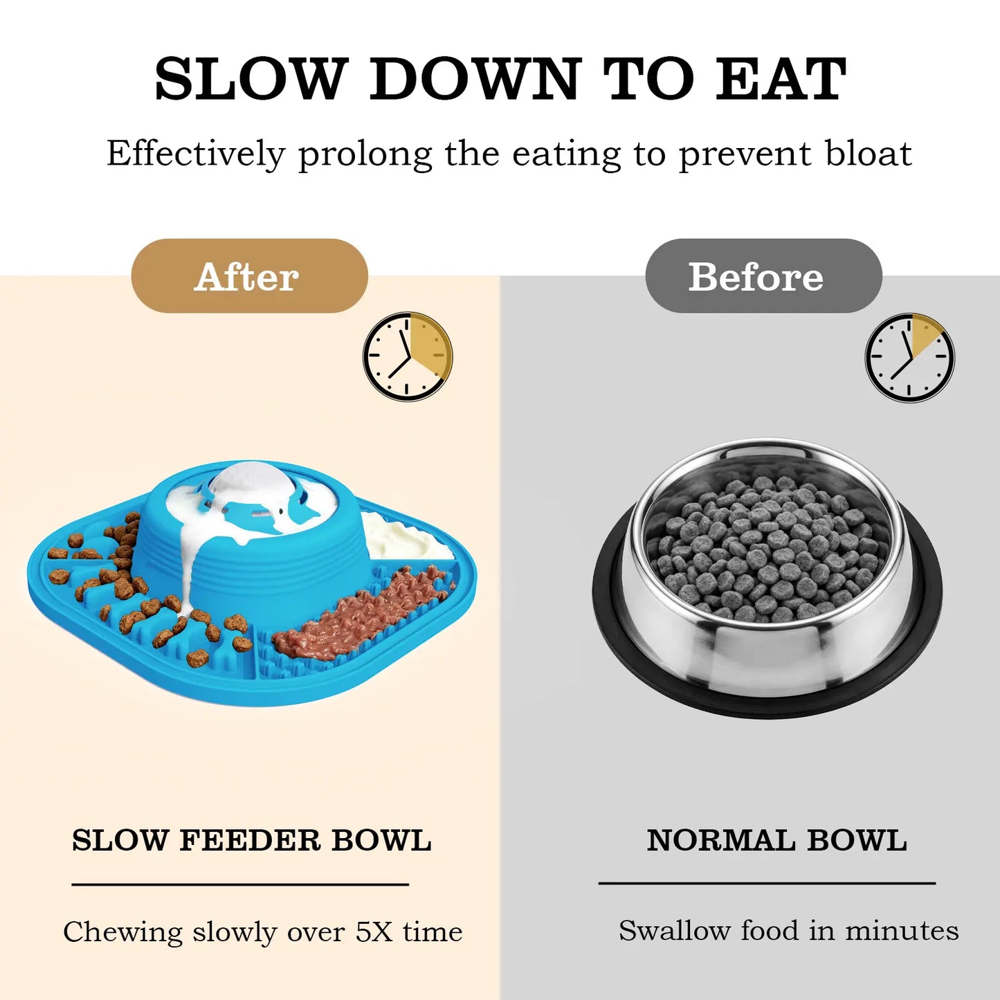 PAWLOVE Silicone Slow Feeder Lick Bowl - Rotatable Ball-In Design, Anti-Slip Wet Food Feeder for Large Medium Small Breeds (Bone Broth, Yogurt, Post-Op/Dietary Support) Pet Supplies, Lick Feeder Bowls, Silicone Slow Feeder Bowls