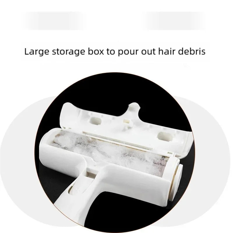 Reusable Pet Hair Remover Roller with Self-Cleaning Base - Portable Lint Cleaner for Home Furniture, Carpets, and Fabrics