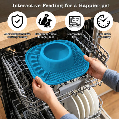 PAWLOVE Silicone Slow Feeder Lick Bowl - Rotatable Ball-In Design, Anti-Slip Wet Food Feeder for Large Medium Small Breeds (Bone Broth, Yogurt, Post-Op/Dietary Support) Pet Supplies, Lick Feeder Bowls, Silicone Slow Feeder Bowls