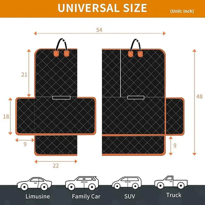 Premium Waterproof Dog Car Seat Cover for Large and Medium Breeds - Heavy-Duty, Scratchproof Protector for SUVs, Trucks, and Sedans