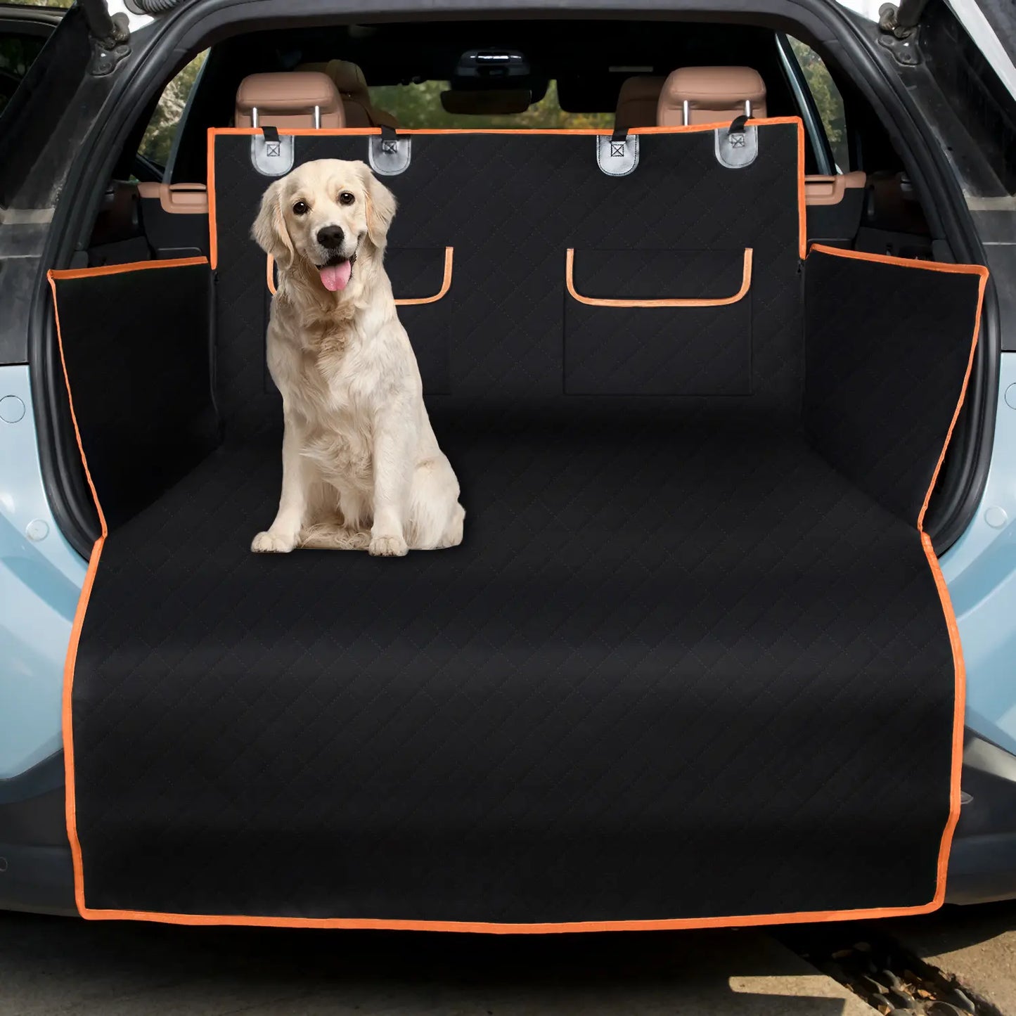 Premium Waterproof Dog Car Seat Cover for Large and Medium Breeds - Heavy-Duty, Scratchproof Protector for SUVs, Trucks, and Sedans