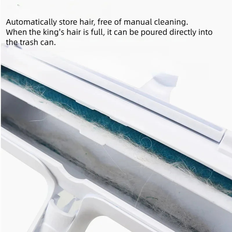 Reusable Pet Hair Remover Roller with Self-Cleaning Base - Portable Lint Cleaner for Home Furniture, Carpets, and Fabrics