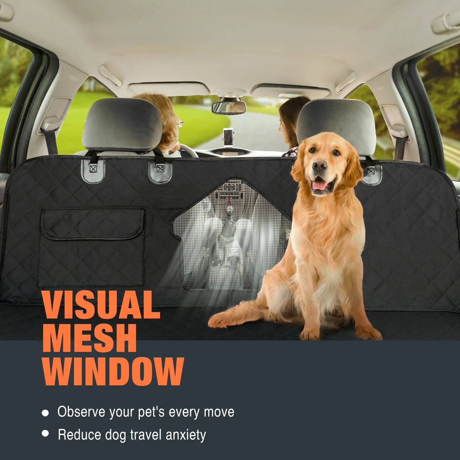 Premium Waterproof Dog Car Seat Cover for Large and Medium Breeds - Heavy-Duty, Scratchproof Protector for SUVs, Trucks, and Sedans