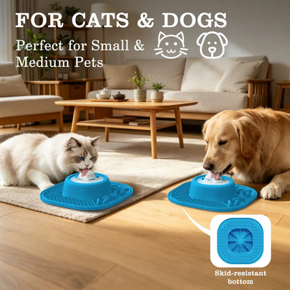PAWLOVE Silicone Slow Feeder Lick Bowl - Rotatable Ball-In Design, Anti-Slip Wet Food Feeder for Large Medium Small Breeds (Bone Broth, Yogurt, Post-Op/Dietary Support) Pet Supplies, Lick Feeder Bowls, Silicone Slow Feeder Bowls