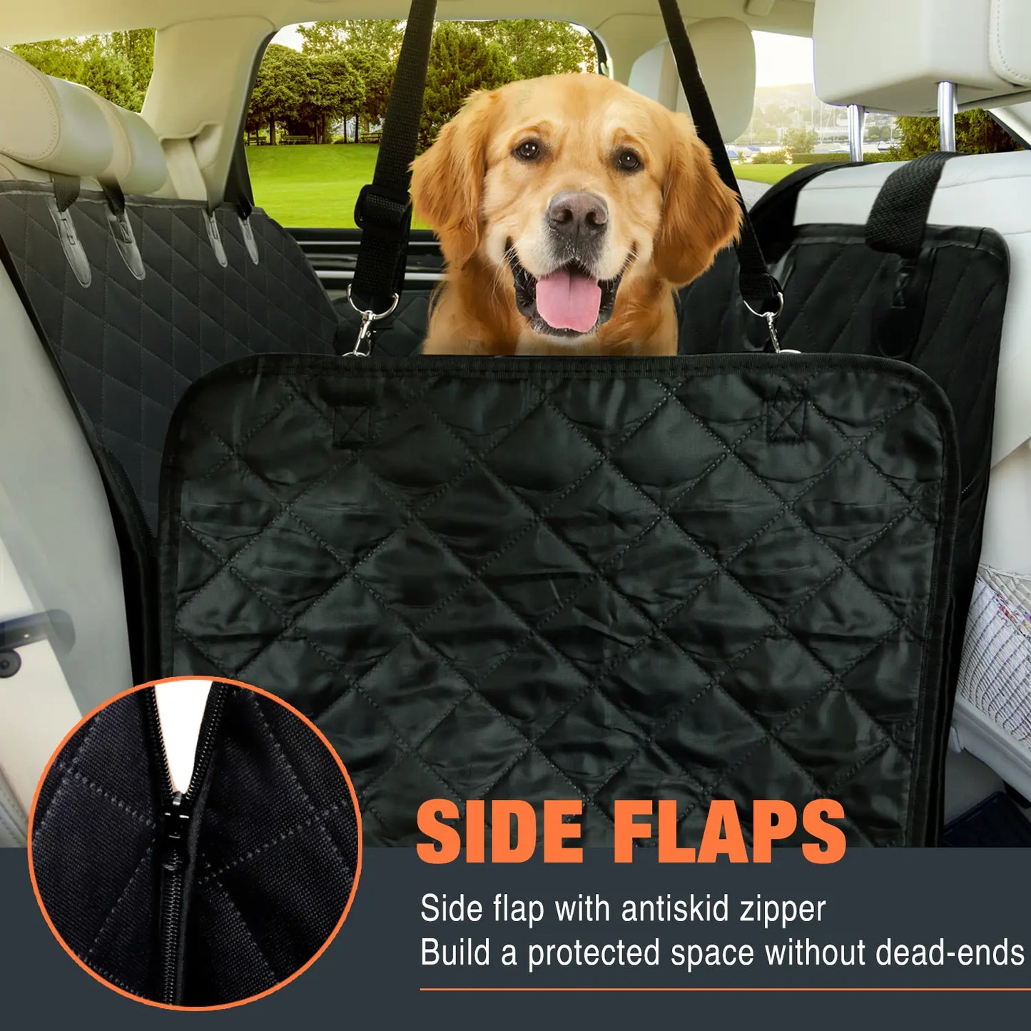 Premium Waterproof Dog Car Seat Cover for Large and Medium Breeds - Heavy-Duty, Scratchproof Protector for SUVs, Trucks, and Sedans