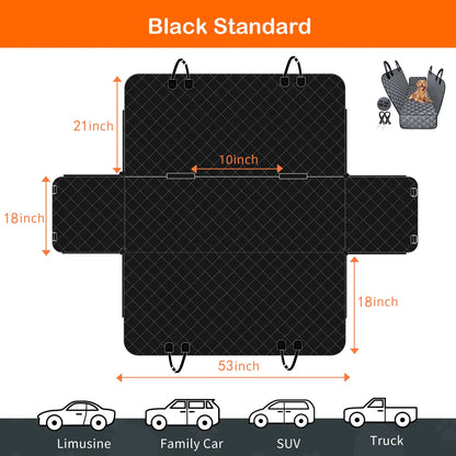Premium Waterproof Dog Car Seat Cover for Large and Medium Breeds - Heavy-Duty, Scratchproof Protector for SUVs, Trucks, and Sedans